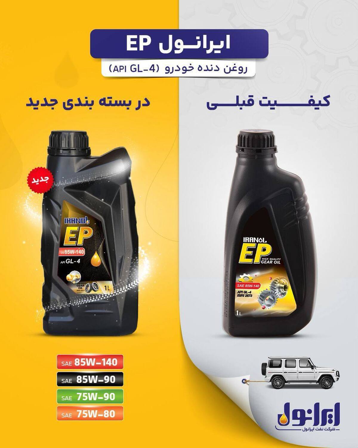 ویژگی‌های بسته بندی جدید محصولات ایرانول